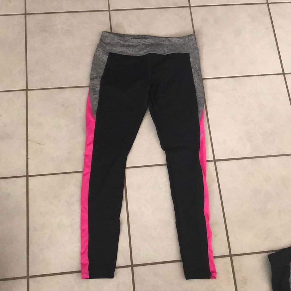 pink and black workout pants